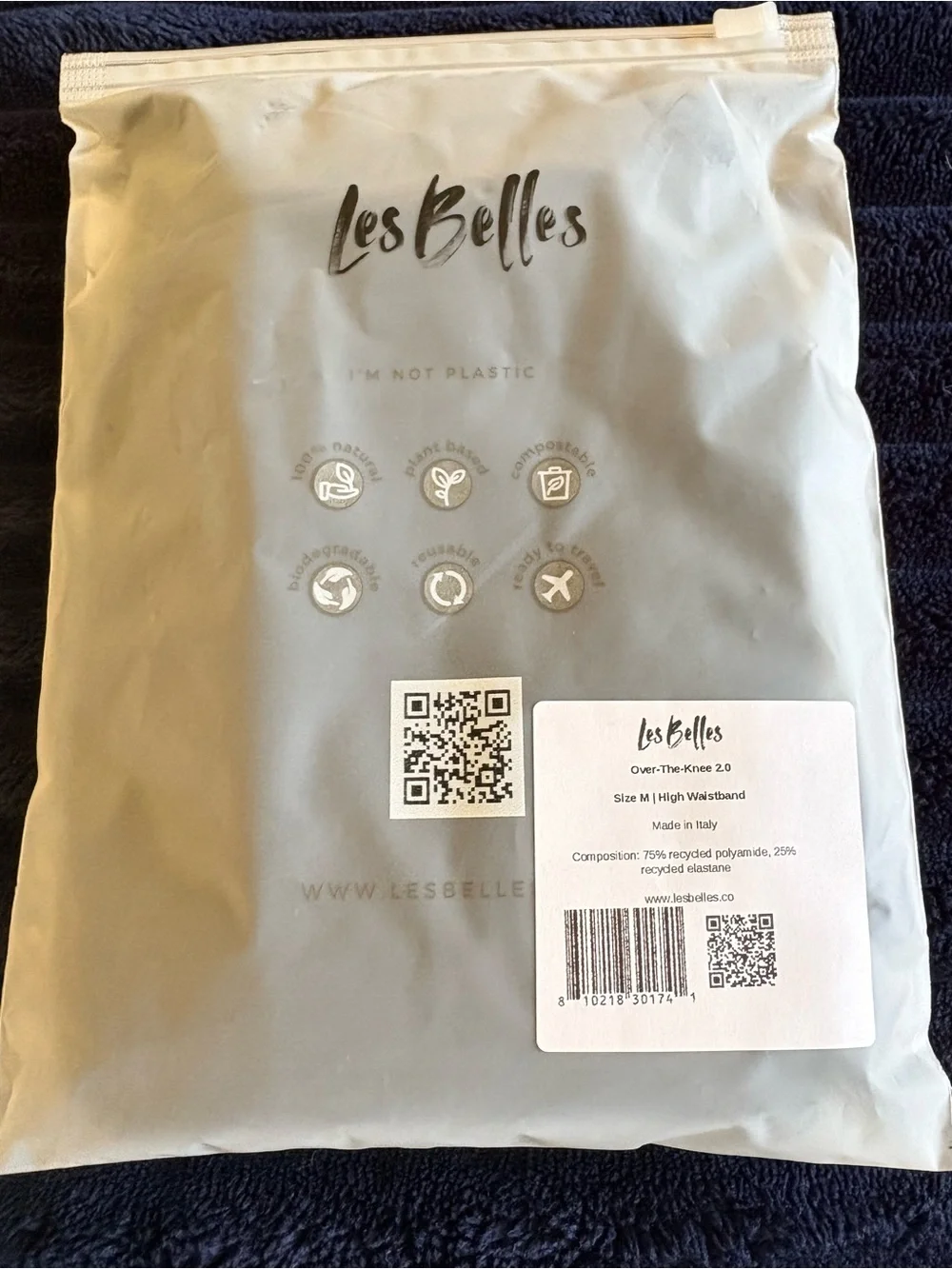 Les Belles Thigh High Over the Knee Tights Stockings, NIB, Size M, Black